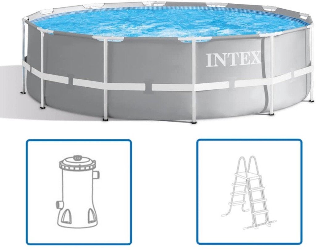 Piscine Intex Prism Frame 3,66 m x 0,99 m, Jardin & Terrasse, 200 à 400 cm, 300 cm ou plus, Rond, Comme neuf