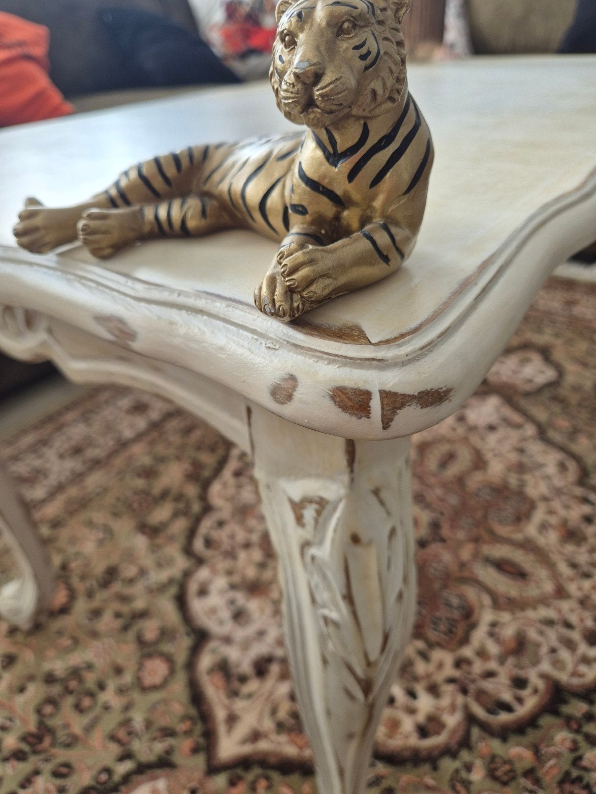 gerestyled tafel in ktijtverf, Ophalen
