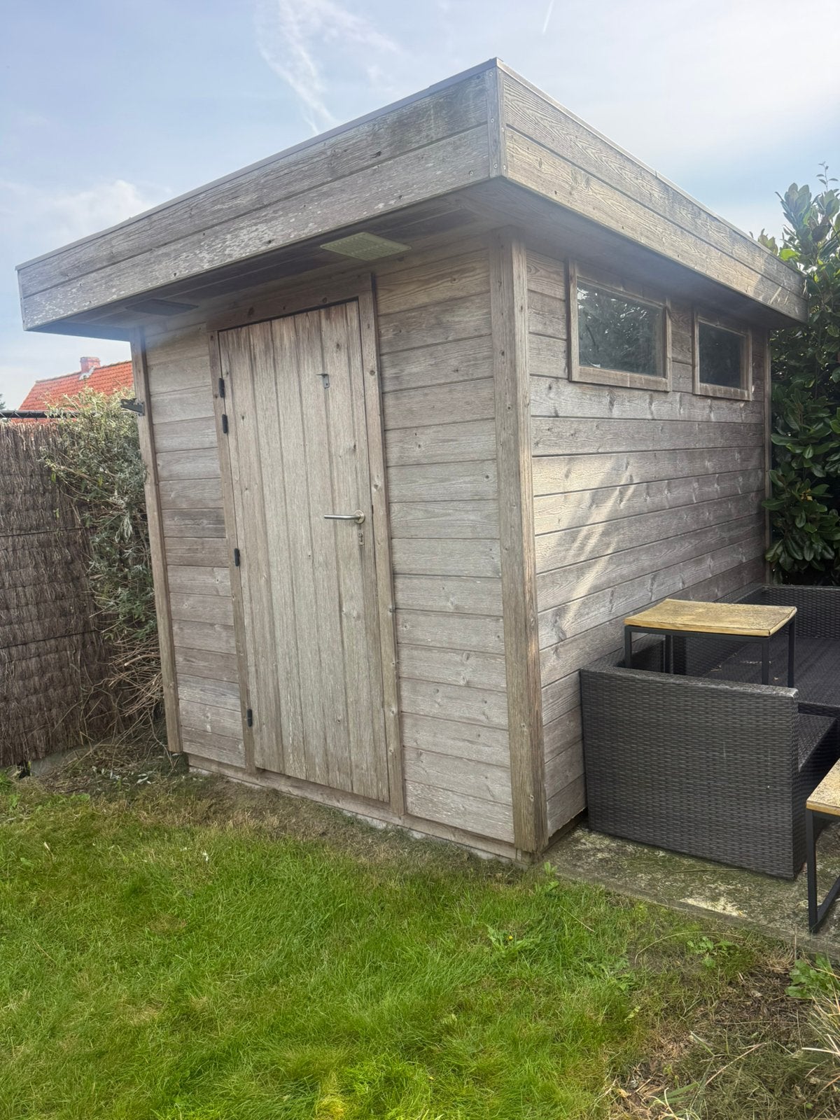 Tuinhuis 1 jaar oud te koop, Ophalen, 200 tot 400 cm, Tuinhuis, Zo goed als nieuw