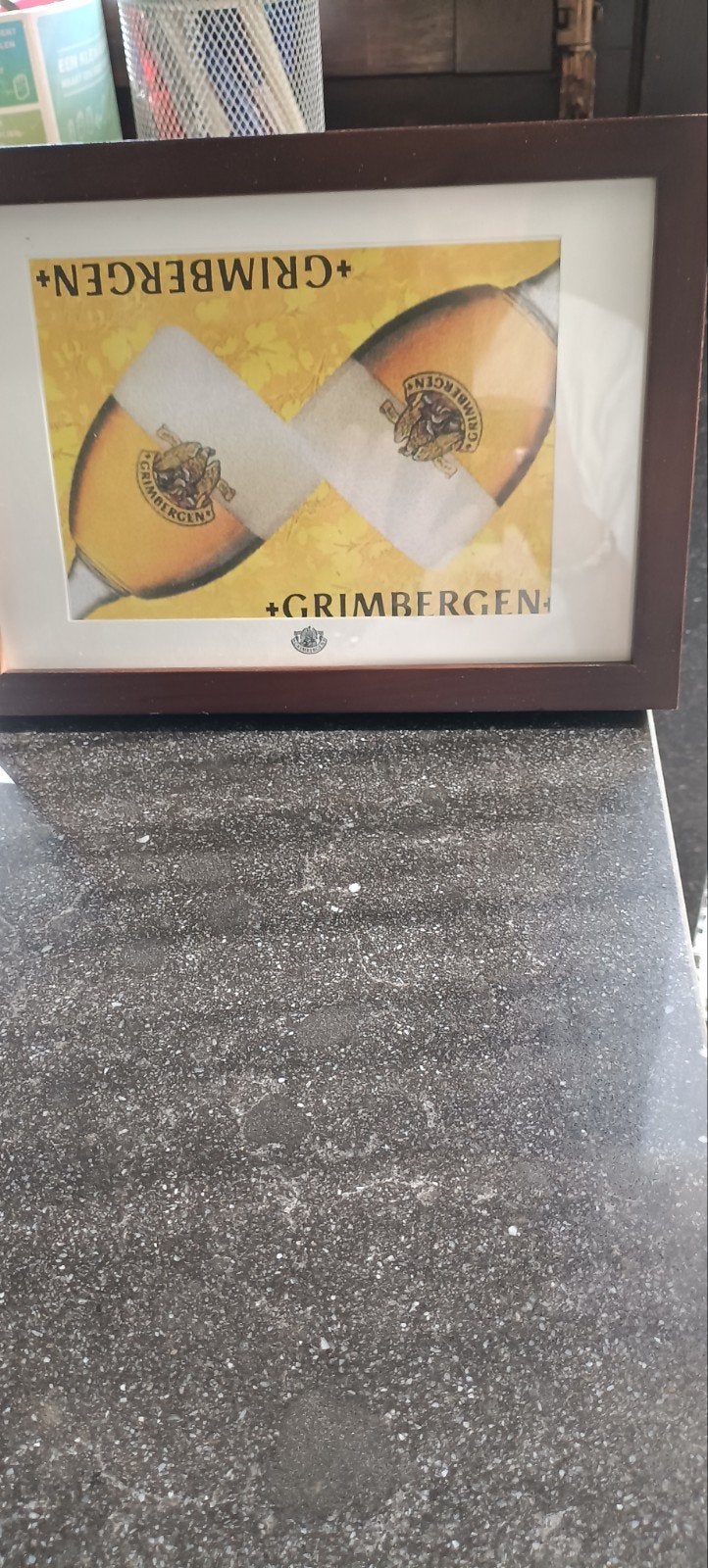 originele kader met glas nieuw Grimbergen trappist, Verzamelen, Ophalen of Verzenden