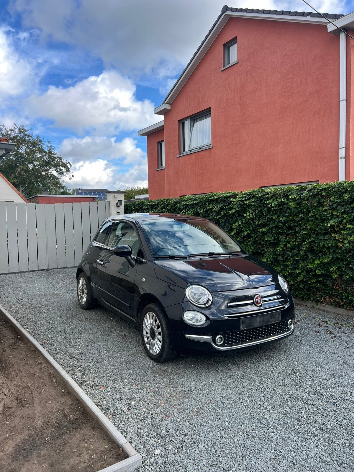 Fiat 500 lounge 1.2 benzine eerste eigenaar, Auto's, 4 zetels, Zwart, Leder, Handgeschakeld