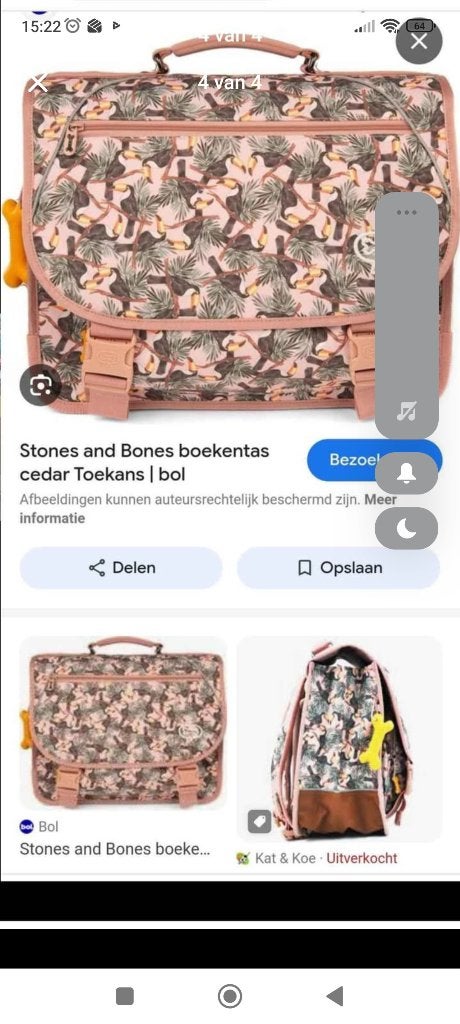 Boekentas Stones and bones, Ophalen, Zo goed als nieuw, Aktetas of Boekentas