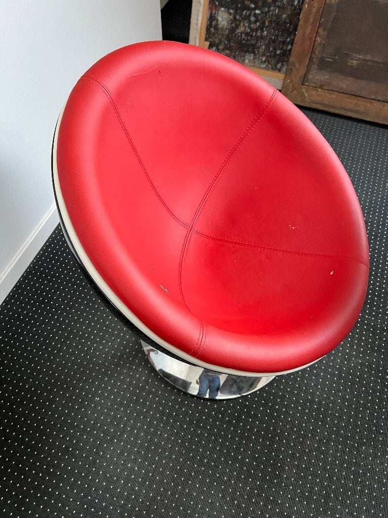 moderne bureaufauteuil, Ophalen, Gebruikt, Rood, Balstoel