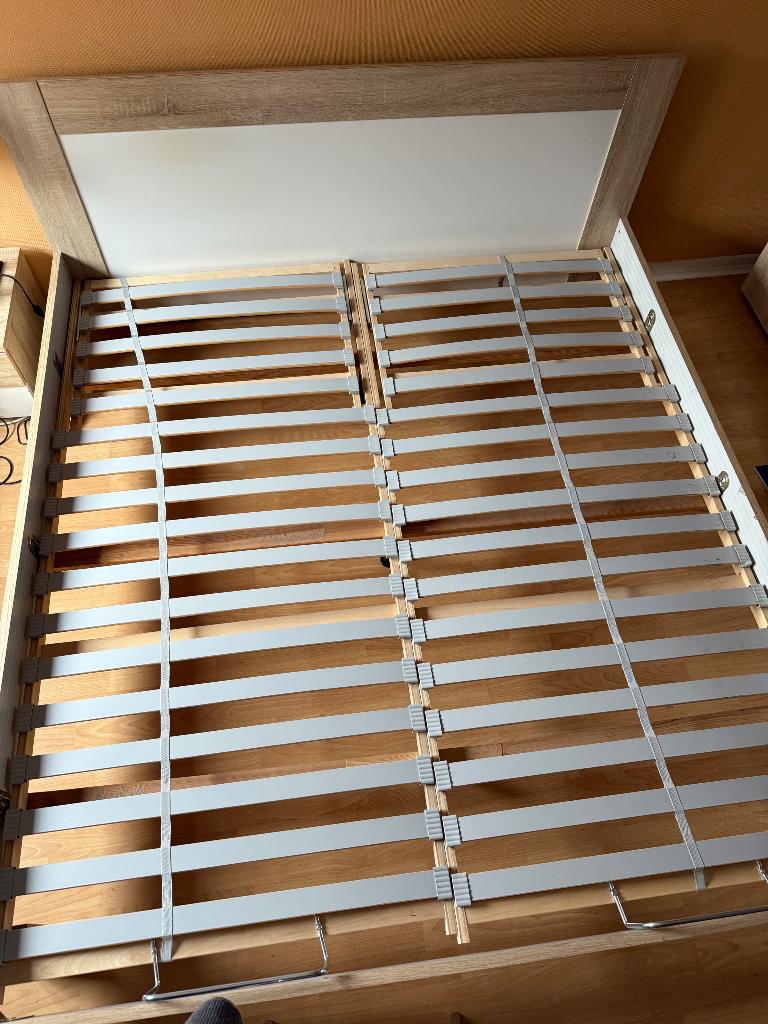 Lit, Beige, Enlèvement, Utilisé, 180 cm