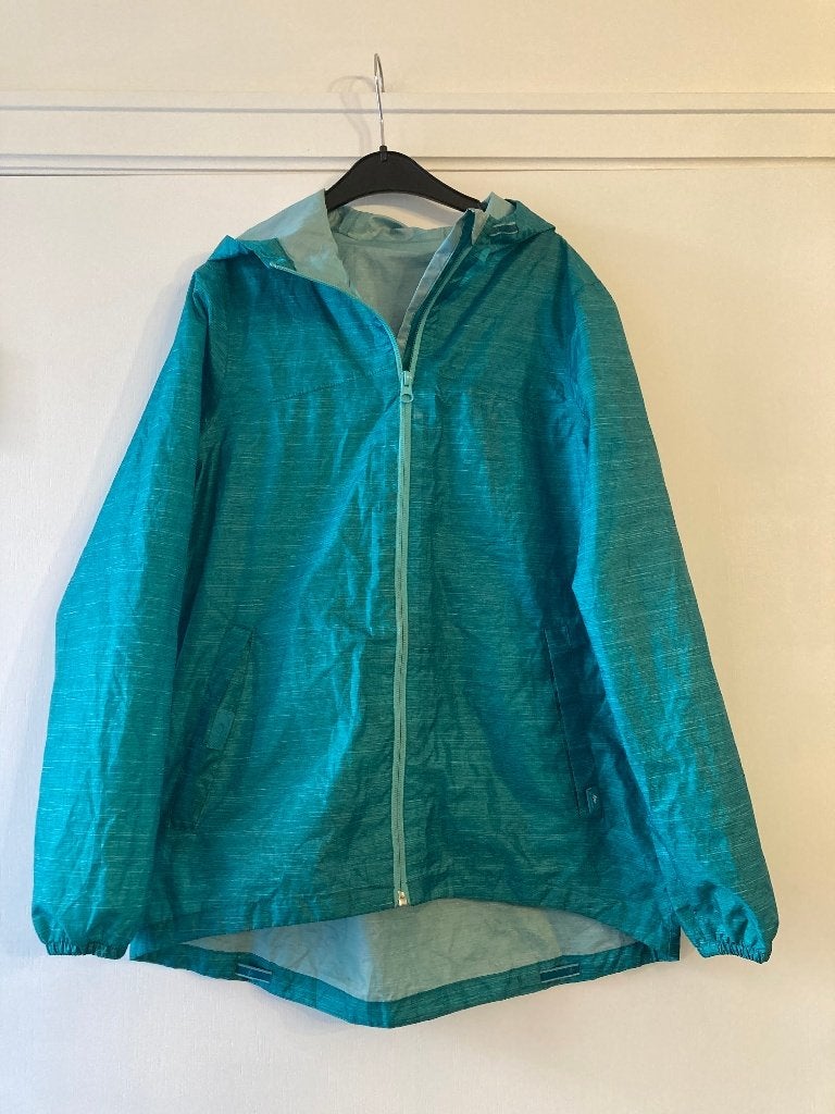 Groene regenjas - Quechua - 14 jaar, Kinderen en Baby's, Gebruikt, Meisje, Ophalen of Verzenden, Quechua, Decathlon