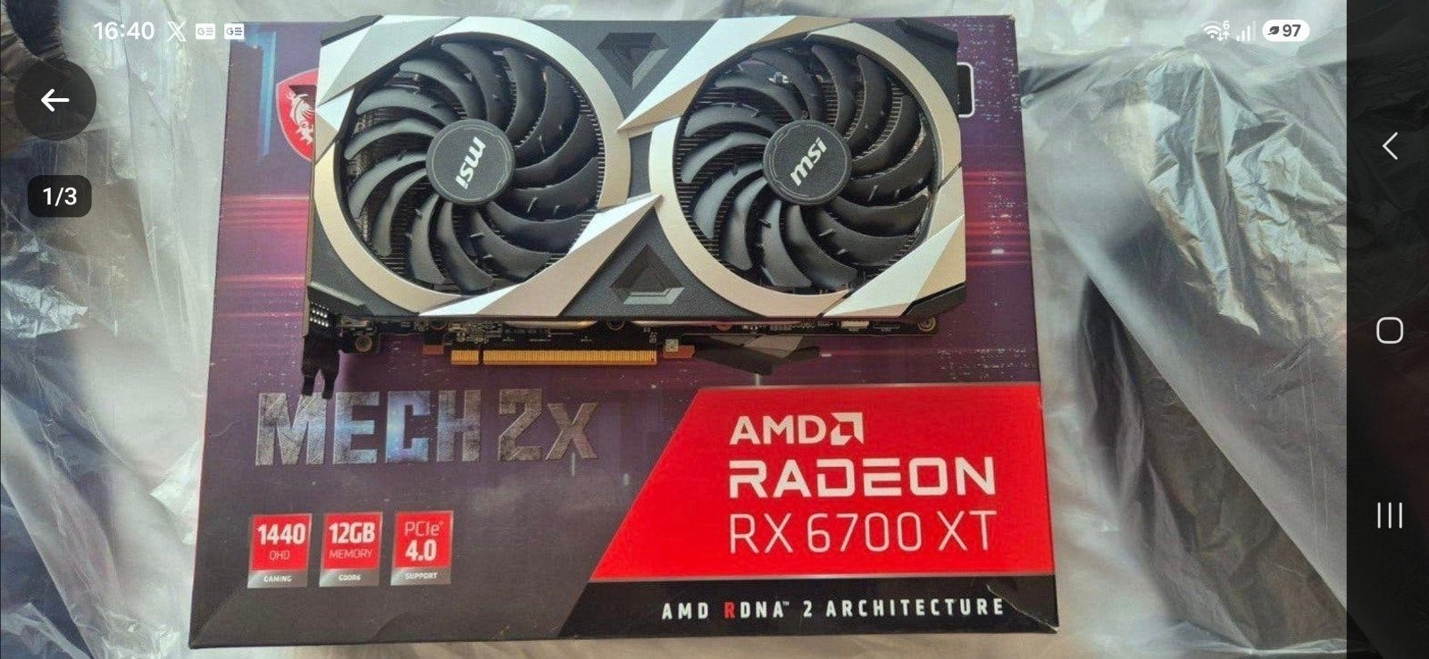 AMD RADEON RX 6700 XT 12 GB, Ophalen of Verzenden, Zo goed als nieuw, GDDR6, AMD