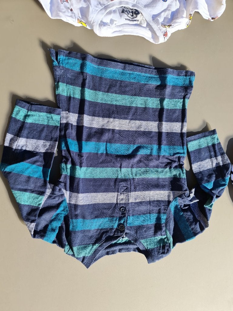 blauwe gestreept t-shirt, longsleef, CA, 98, Enfants & Bébés, Vêtements enfant | Taille 98, Enlèvement, Comme neuf