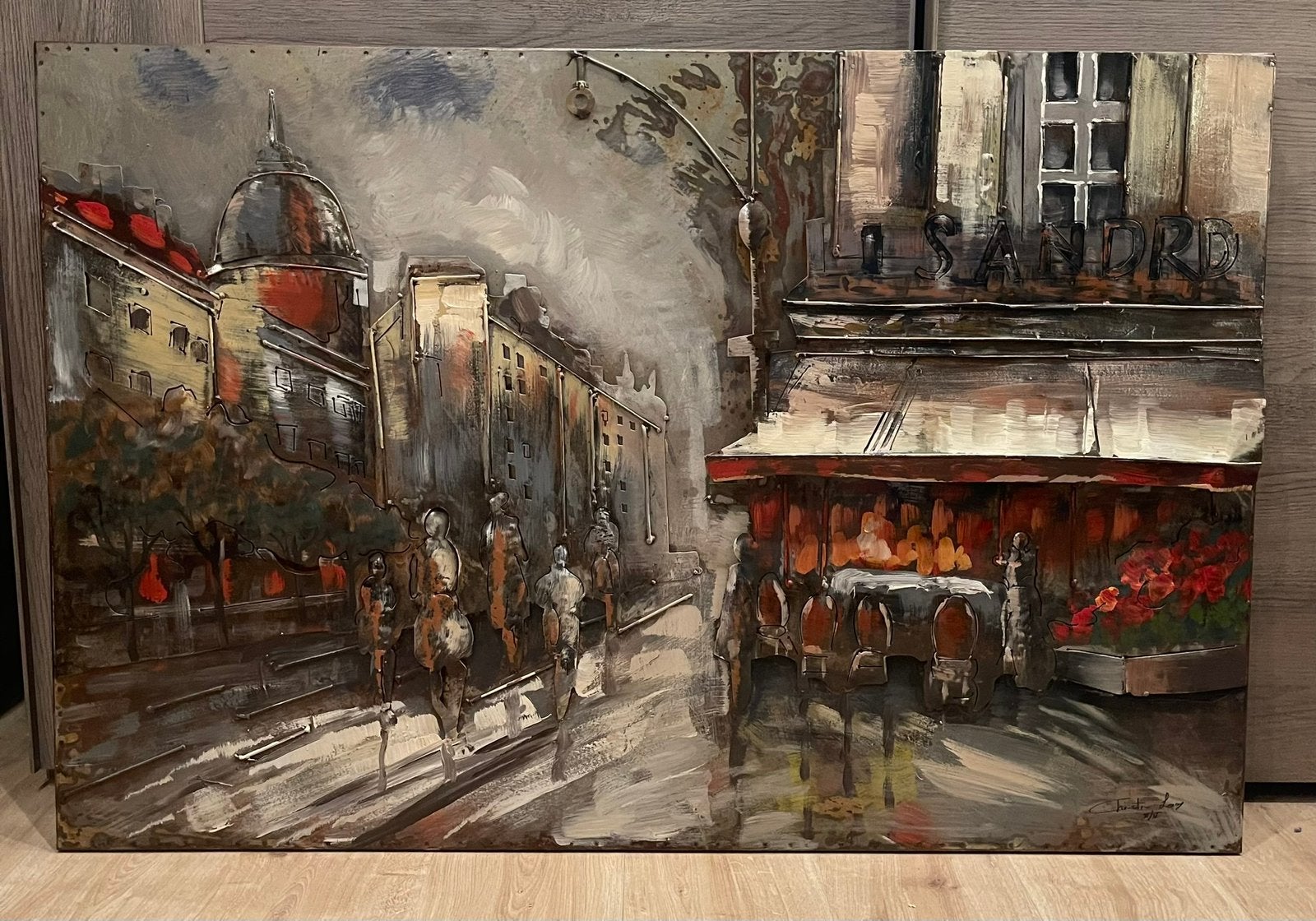 Metalen 3D schilderij, Antiek en Kunst, Ophalen