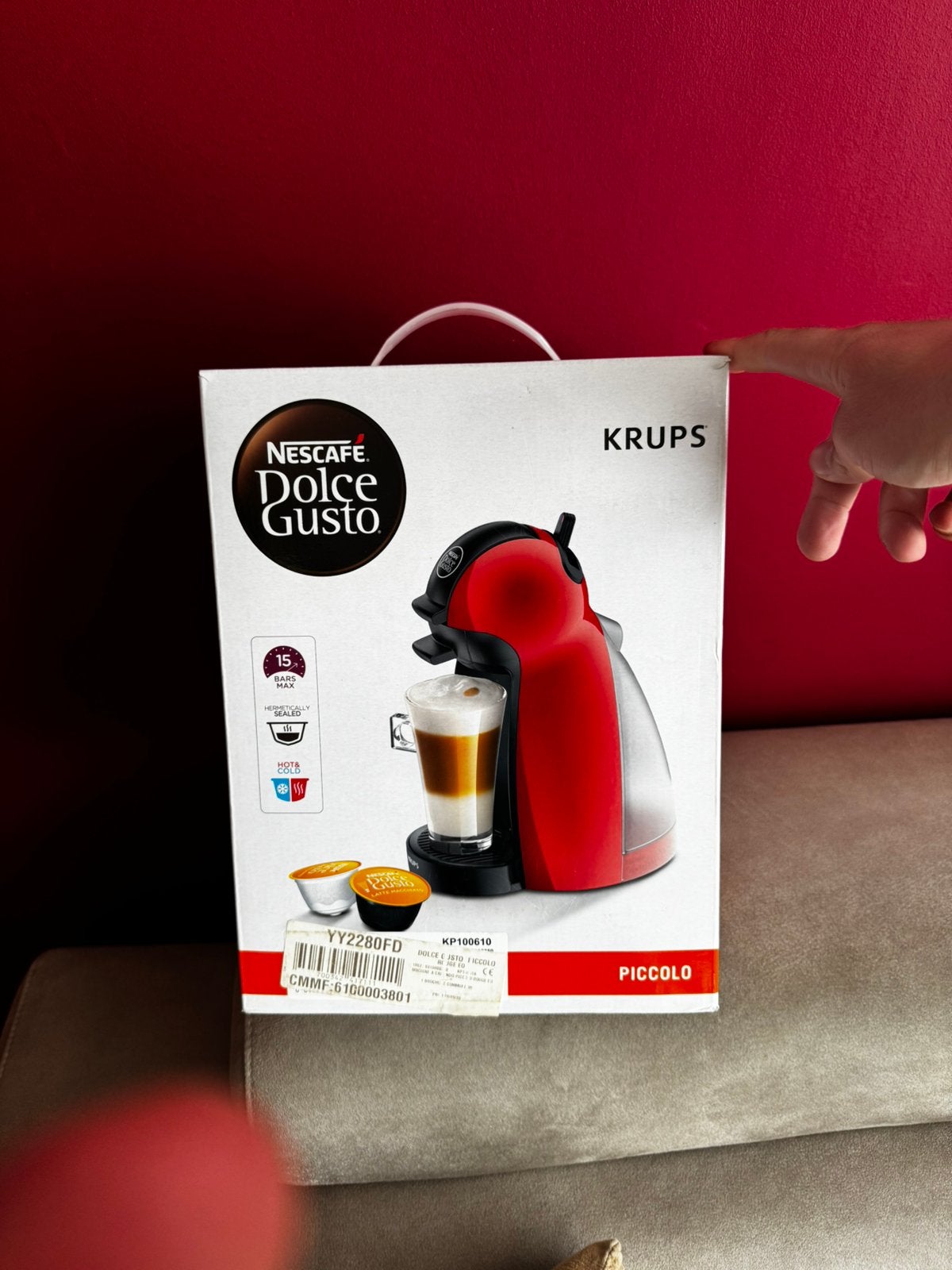 Dolce gusto krups koffiemachine nieuw in doos, Elektronische apparatuur, Ophalen of Verzenden, Zo goed als nieuw, Koffiemachine
