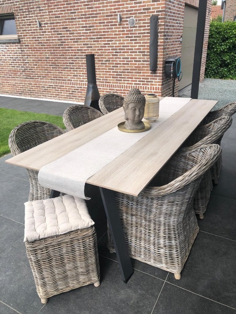 Tuinset in zeer goede staat!, Ophalen, Kunststof, Gebruikt, 8 zitplaatsen