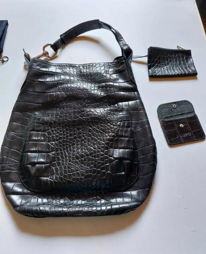 Lupo Barcelona zwarte handtas en 2 portemonnees, Handtassen en Accessoires, Ophalen, Handtas