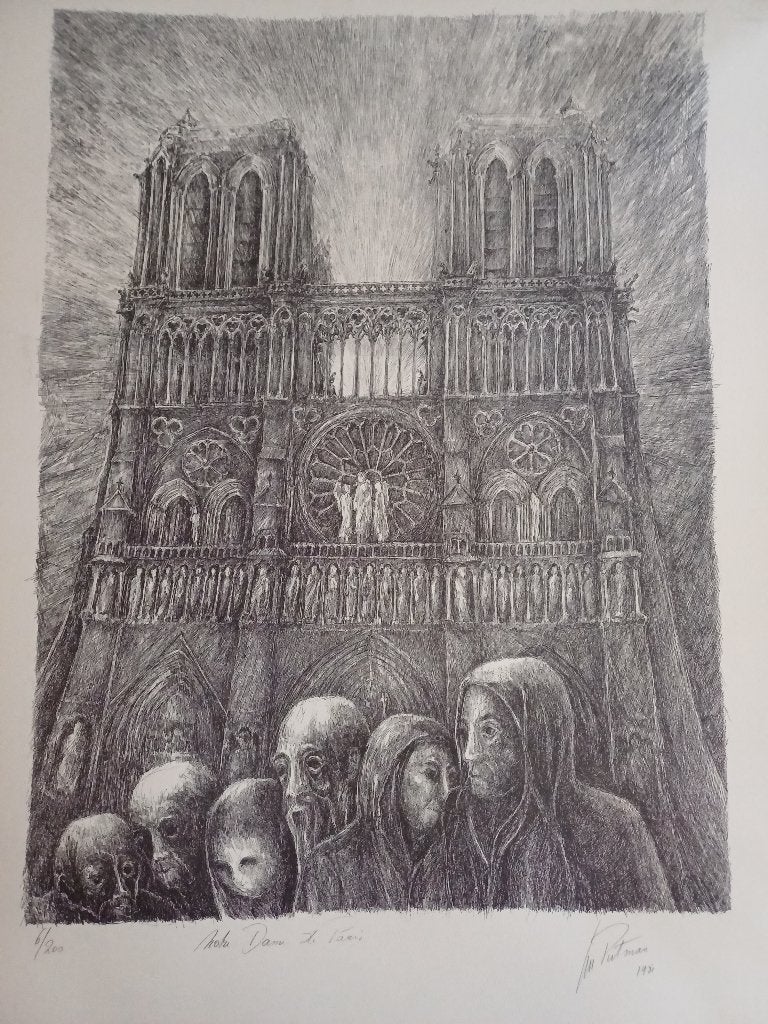 Luc Putman, Notre-Dame de Paris, 1981, Enlèvement ou Envoi, Gravure, Numéroté