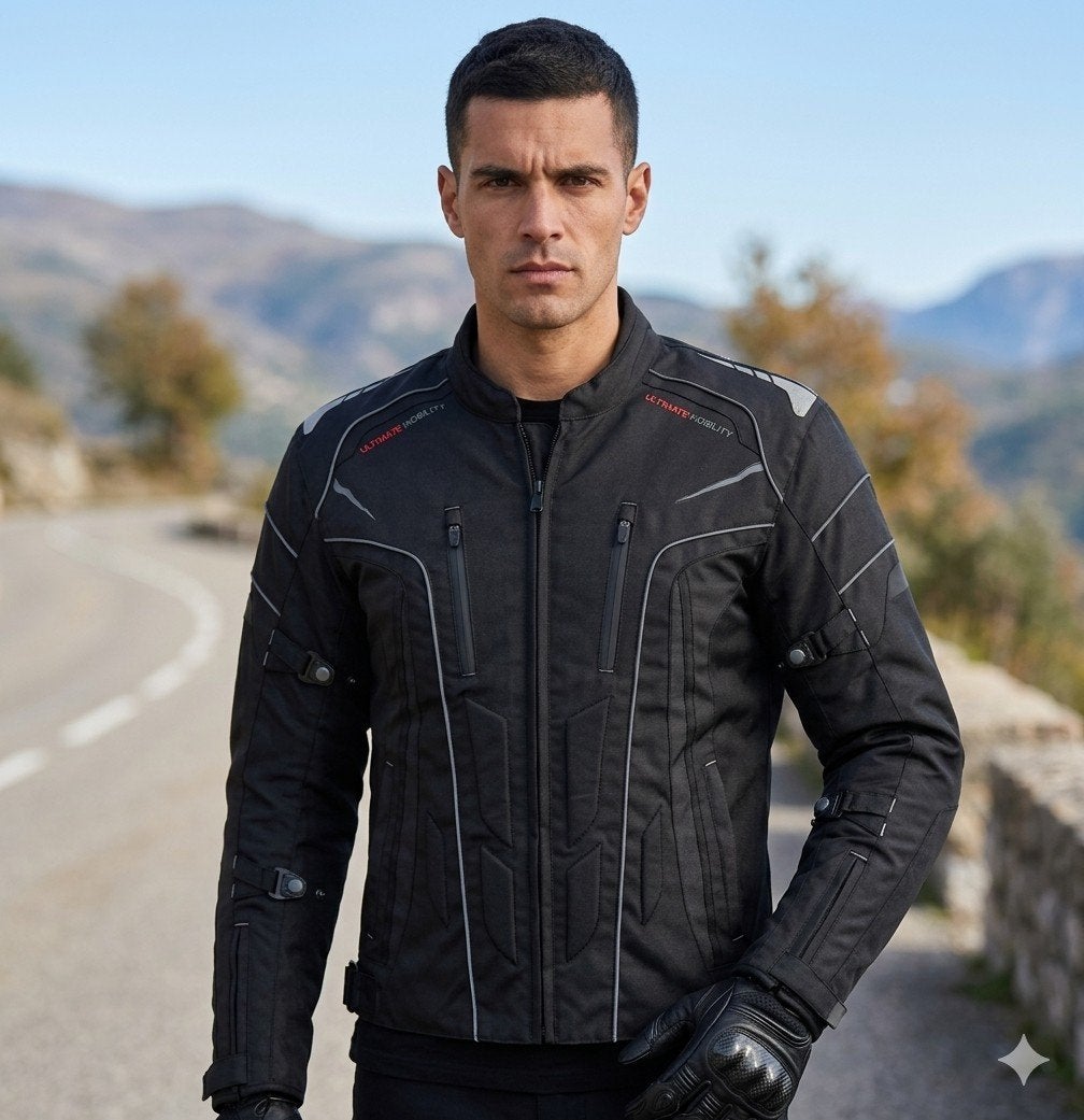 Veste de Moto textile cordura 600D neuf CE protecteurs, Motos, Envoi, Neuf, avec ticket, Manteau | tissu