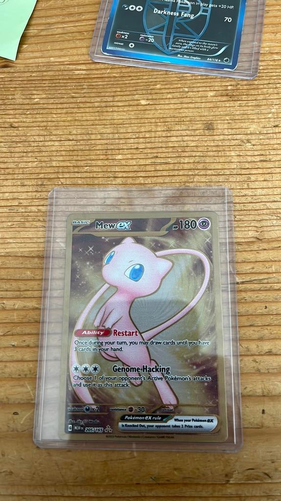 Pokemonkaart mew ex, Ophalen of Verzenden, Zo goed als nieuw