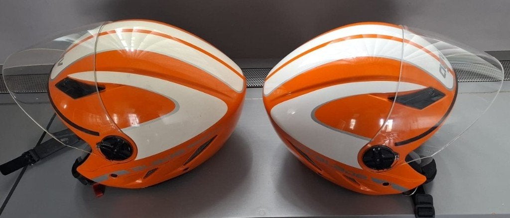 Casque Jet AGV Blade Orange à vendre, Motos, Femmes, Seconde main, Casque jet, L