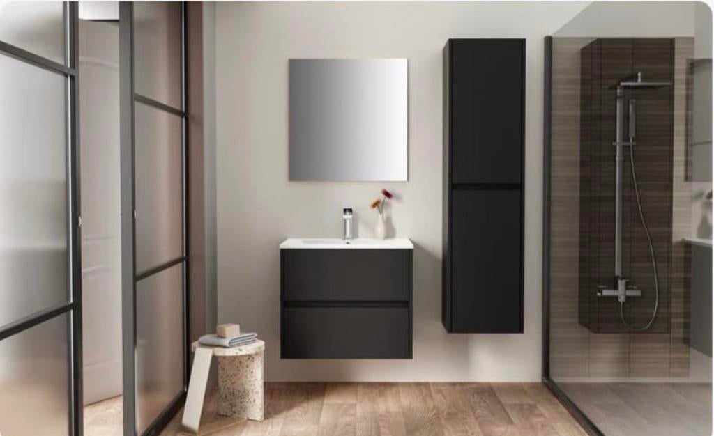 ‼️MEUBLE DE SALLE DE BAIN + VASQUE+ MIROIRE PROMOS FOU ‼️, Neuf, Enlèvement, Rue de Mons 164 bC, 7380 Quievrain, Brico Quievrain