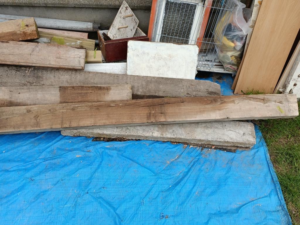 Nokbalken dak, overschot houten balk, Ophalen