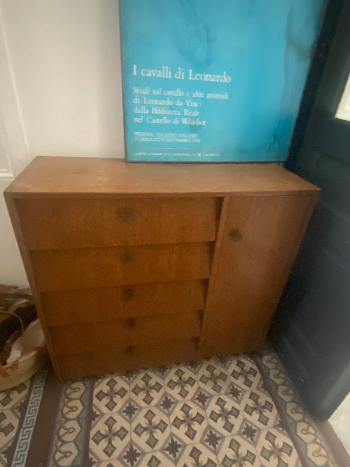Armoire Meuble à chaussures vintage en bois 50 60, Enlèvement, Comme neuf