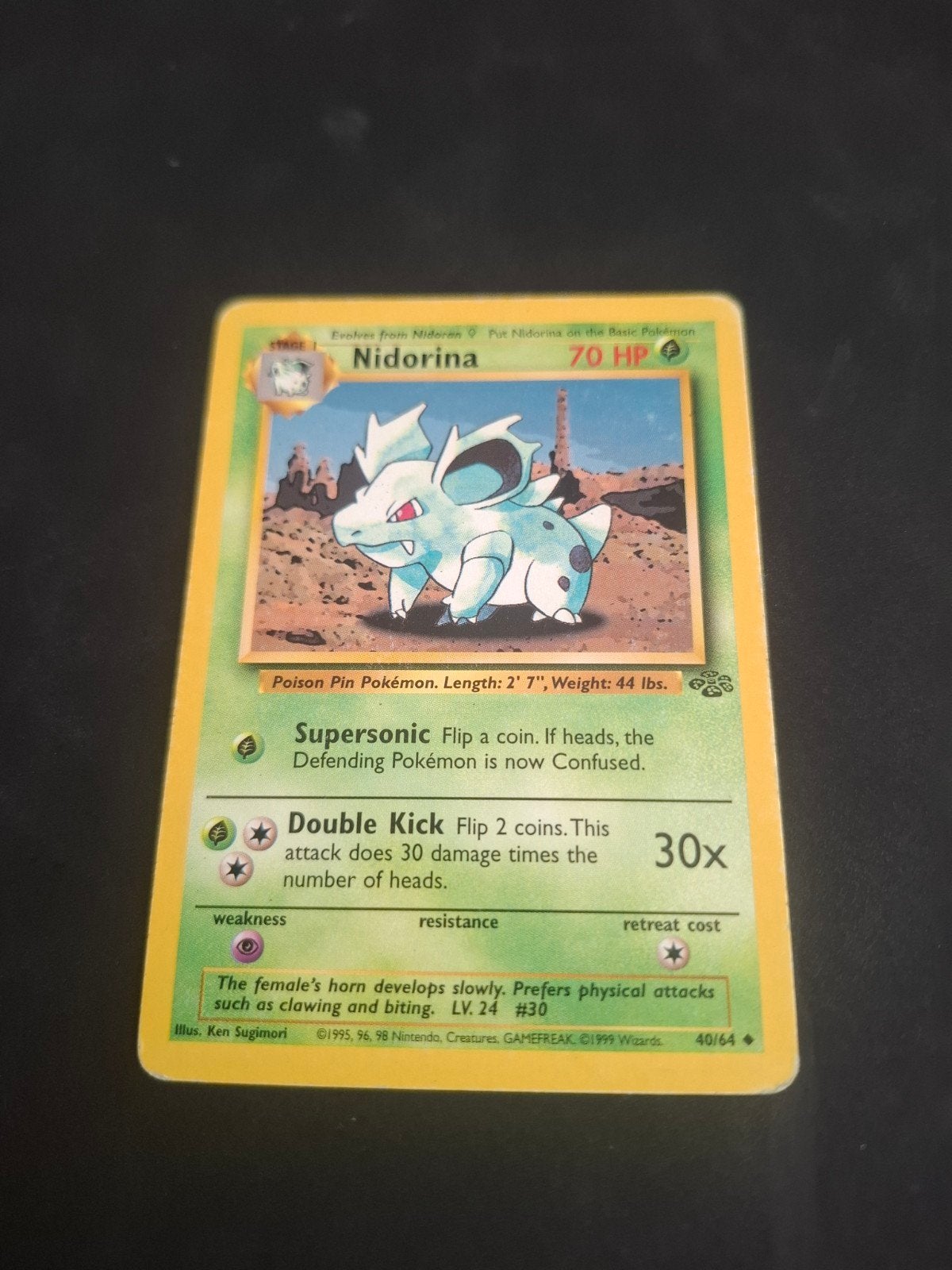 Pokémon Kaart Nidorina 40/64 Jungle Set - Gebruikt, Ophalen of Verzenden