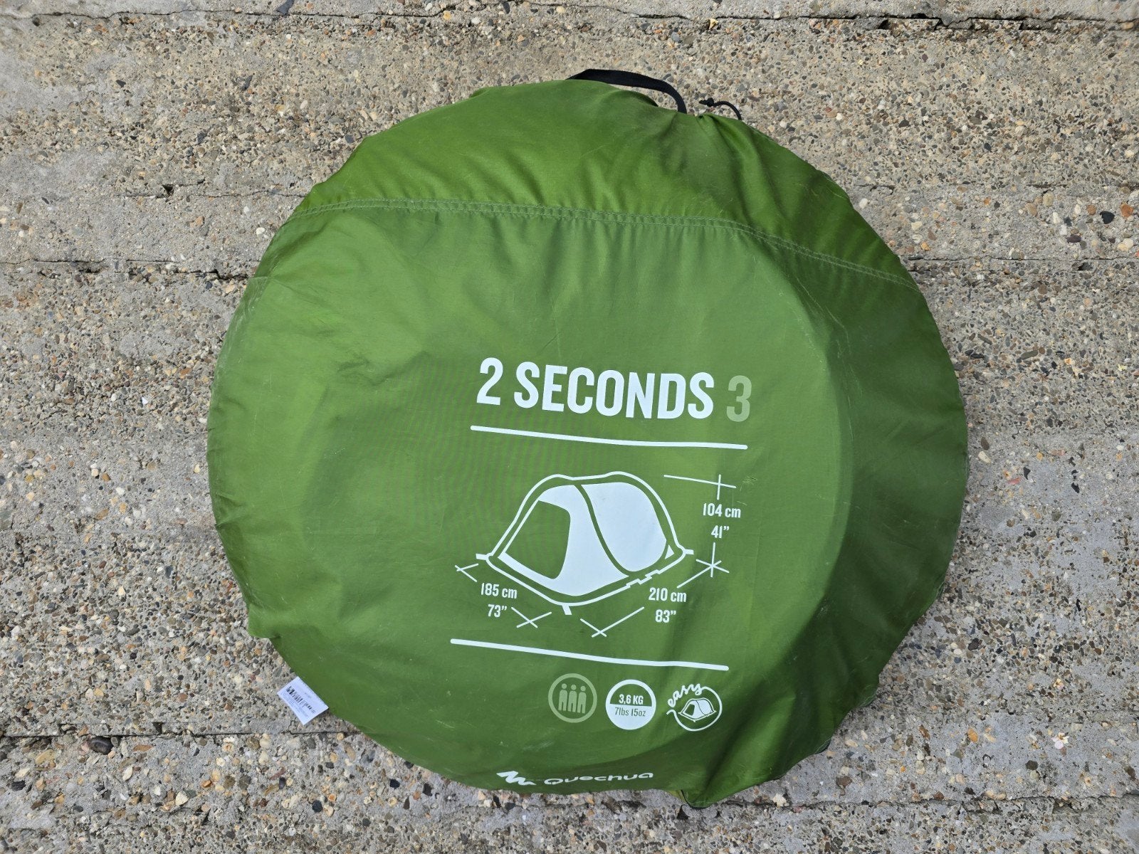 Tente 2 secondes 2 personnes comme neuve, Caravanes & Camping, Enlèvement