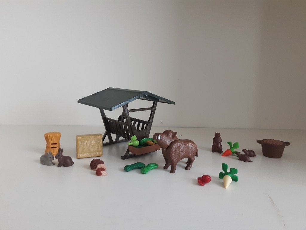 Playmobil animaux sauvages dans les bois avec berceau, Enlèvement ou Envoi, Comme neuf, Kit complet