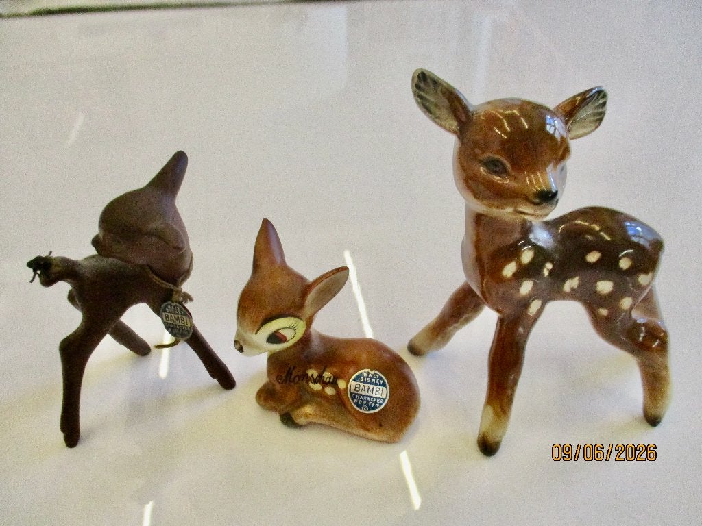 3 Bambi's Goebel 2/1 Walt Disney, Collections, Envoi, Comme neuf, Hummel