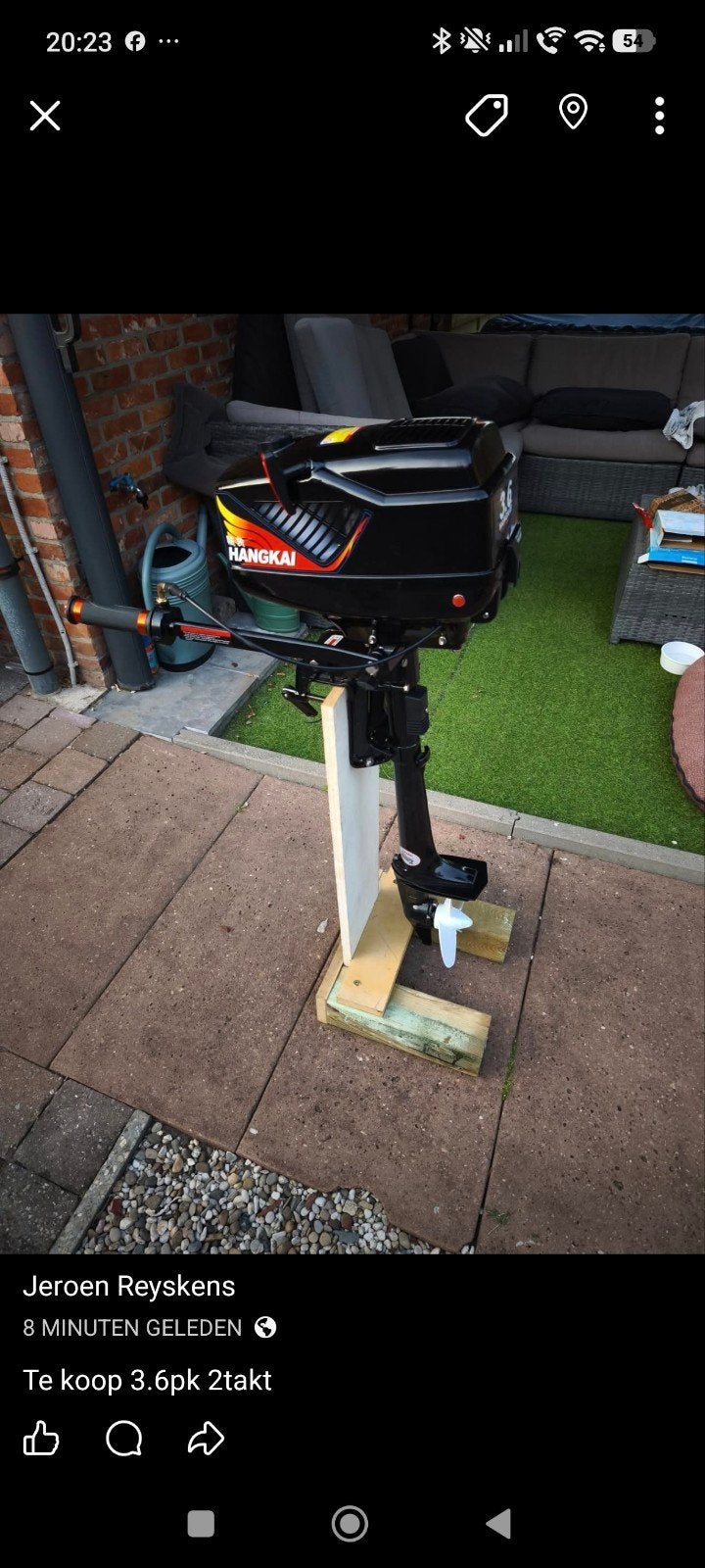 3,6pk 2takt, Watersport en Boten, Ophalen, Zo goed als nieuw, Motor en Techniek, Zeilboot of Motorboot