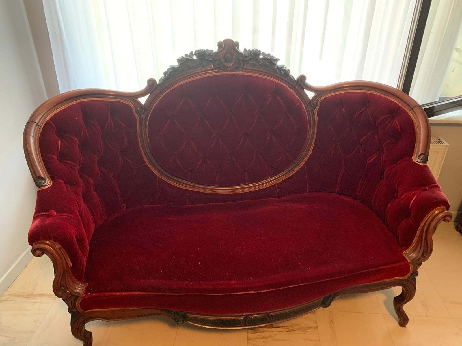 Chaise Louis XV rouge, Antiquités & Art, Enlèvement