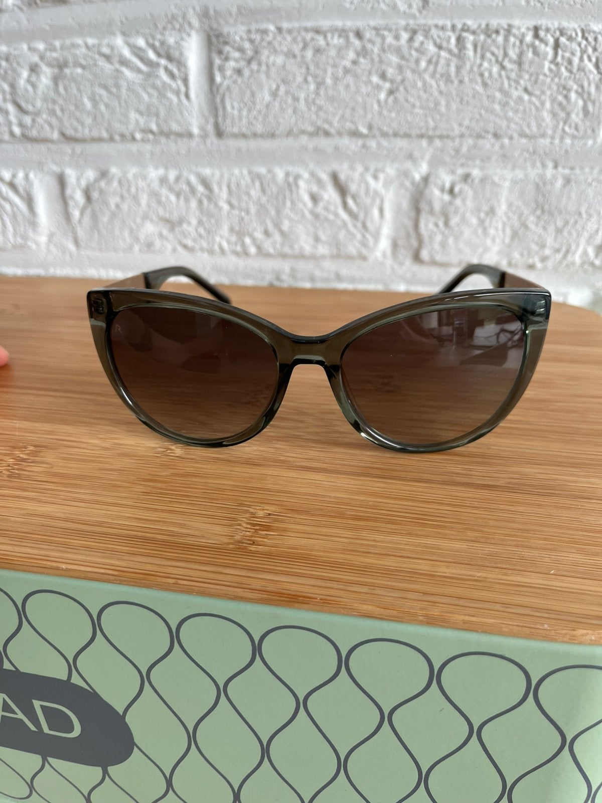 Zonnebril Rodenstock - Groen/goud, Enlèvement ou Envoi, Comme neuf, Vert, Lunettes de soleil