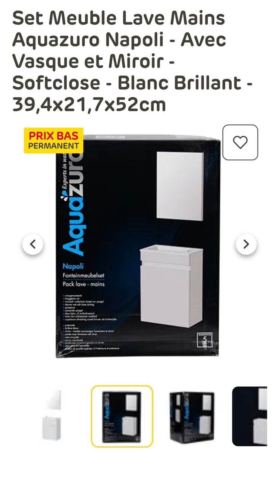Petit meuble SDB / WC neuf et emballé, Enlèvement, Neuf