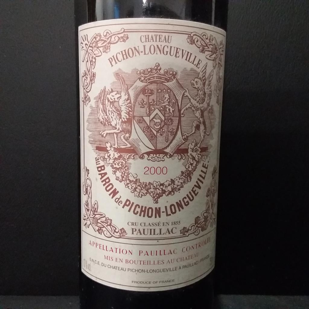 1 BT CHATEAU PICHON BARON 2000 PAUILLAC 75 CL, Ophalen, Frankrijk, Zo goed als nieuw, Rode wijn