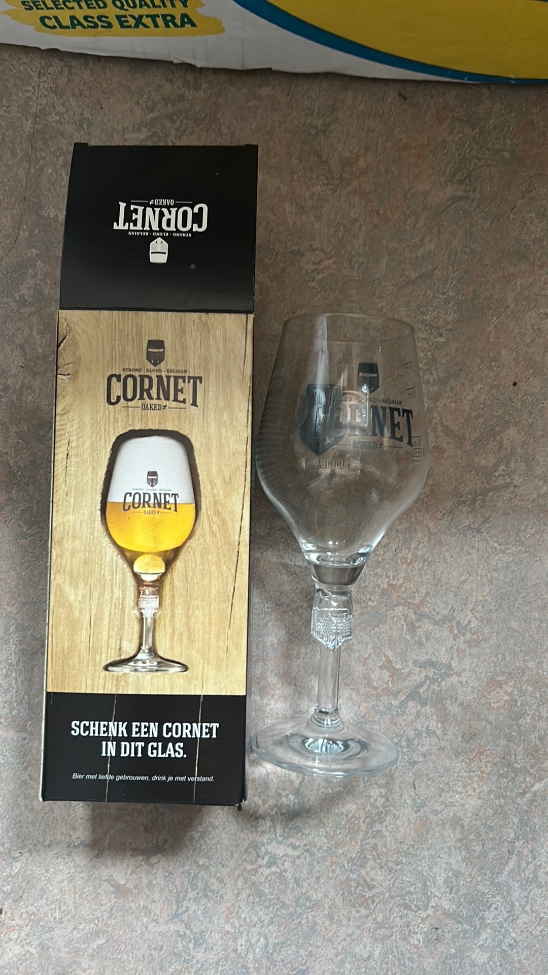 Bierglas Cornet., Ophalen, Zo goed als nieuw