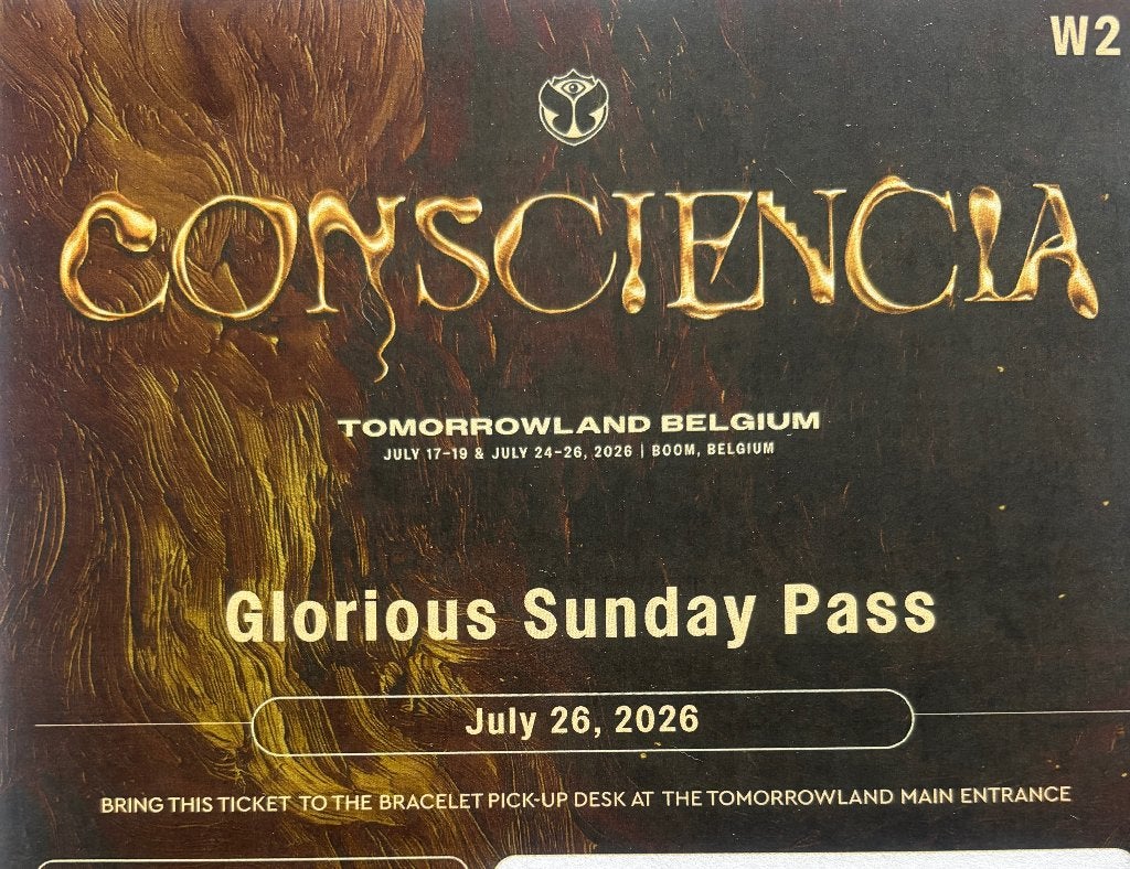 Tomorrowland ticket glorius sunday pass 26-07-26, Ophalen, Nieuw