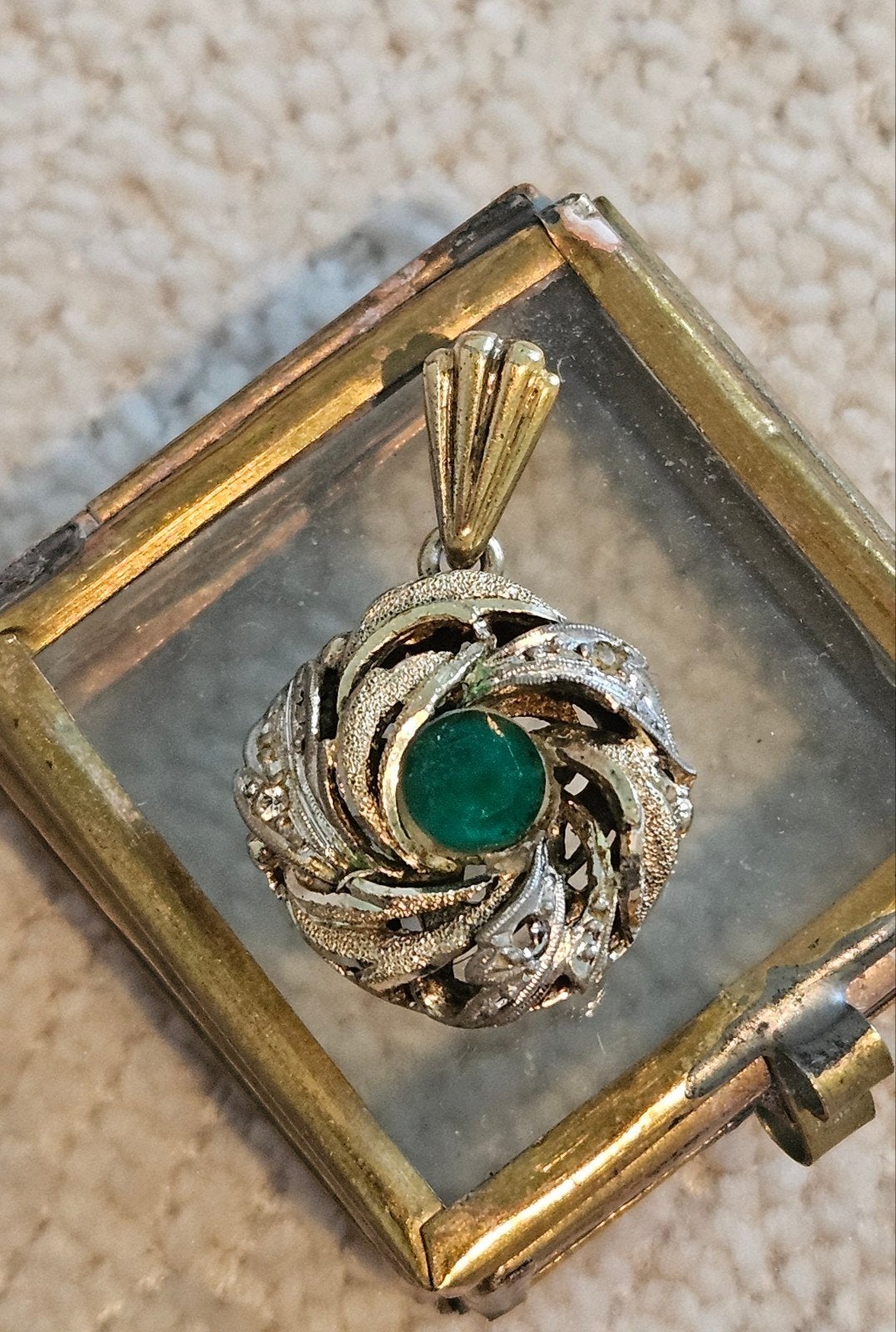 Pendentif vintage parfumeur tourbillon en Vermeil Magnifique, Enlèvement ou Envoi