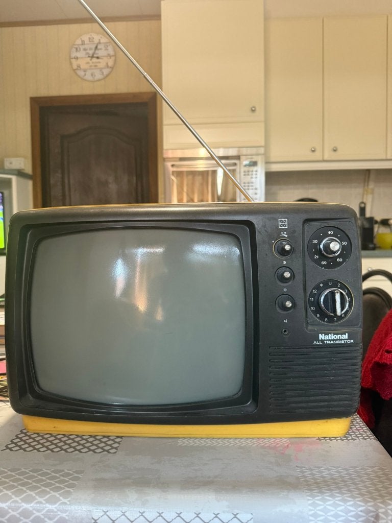 Draagbare Vintage Space Age TV Panasonic (voorheen National), Ophalen of Verzenden