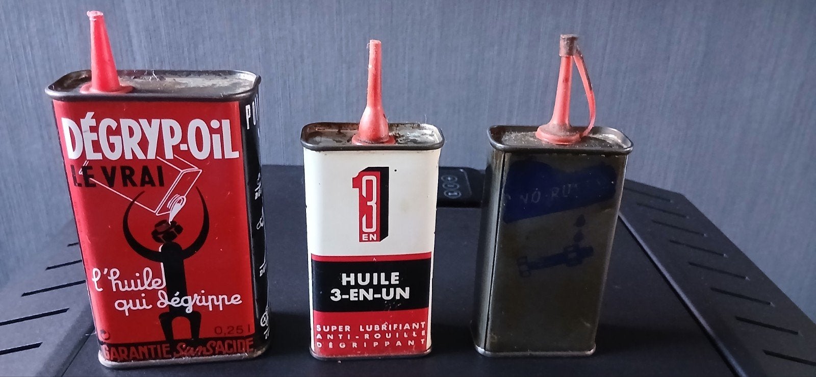 Set van 3 olieblik olieburetten, Ophalen of Verzenden