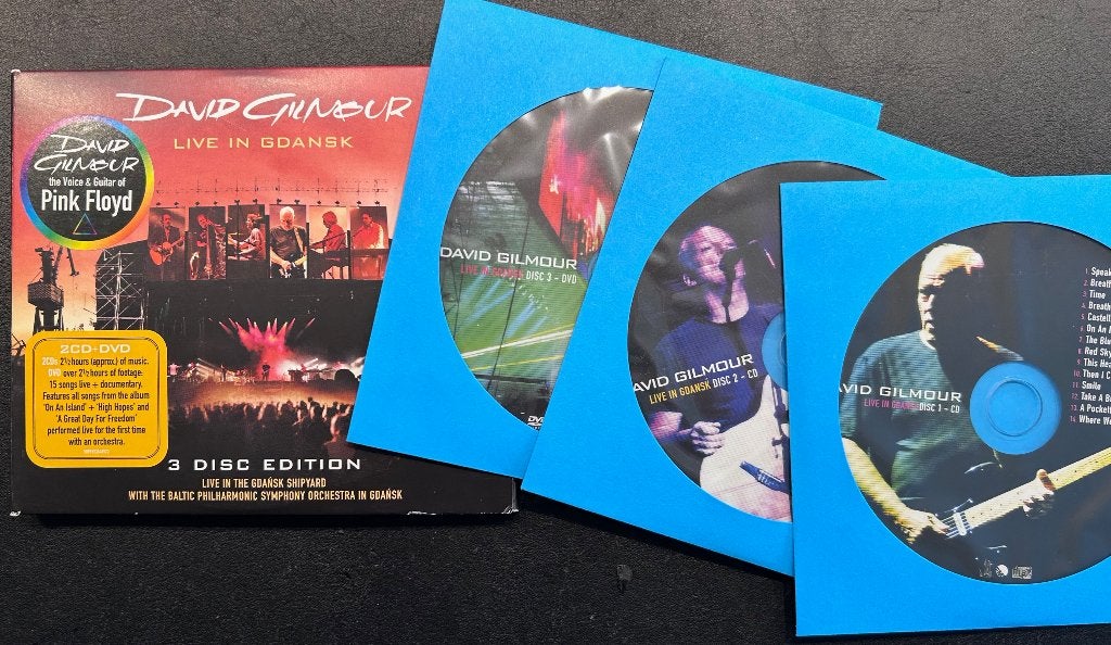 DAVID GILMOUR - Live in Gdansk ( 2CD & DVD ), CD & DVD, CD | Rock, Enlèvement ou Envoi, Rock progressif, Album live, Comme neuf