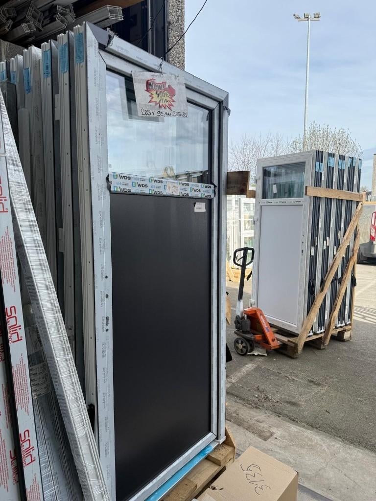 Inclusief antracietgrijze PVC-deurgreep RAL 7016, Doe-het-zelf en Bouw, Glas en Ramen, Nieuw, Ophalen