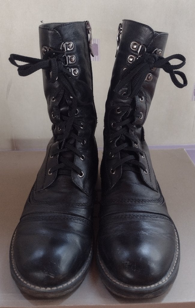 Bottes femme en cuir véritable / Taille 37 (38), Vêtements | Femmes, Enlèvement, Boots et Botinnes, Porté, Noir