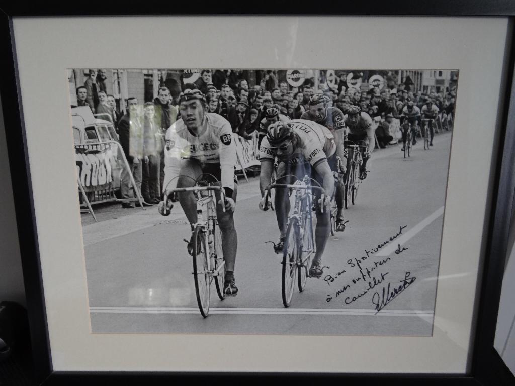 Zeldzame Eddy Merckx-foto1967 ,door Tony Strouken.Dedicate!, Ophalen of Verzenden, Zo goed als nieuw, Overige typen