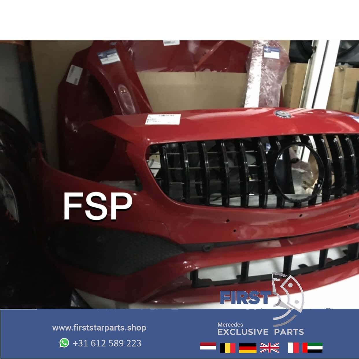 W176 FACELIFT AMG VOORKOP ROOD Mercedes A Klasse 2015-2019 O, Gebruikt, -, Ophalen of Verzenden, -