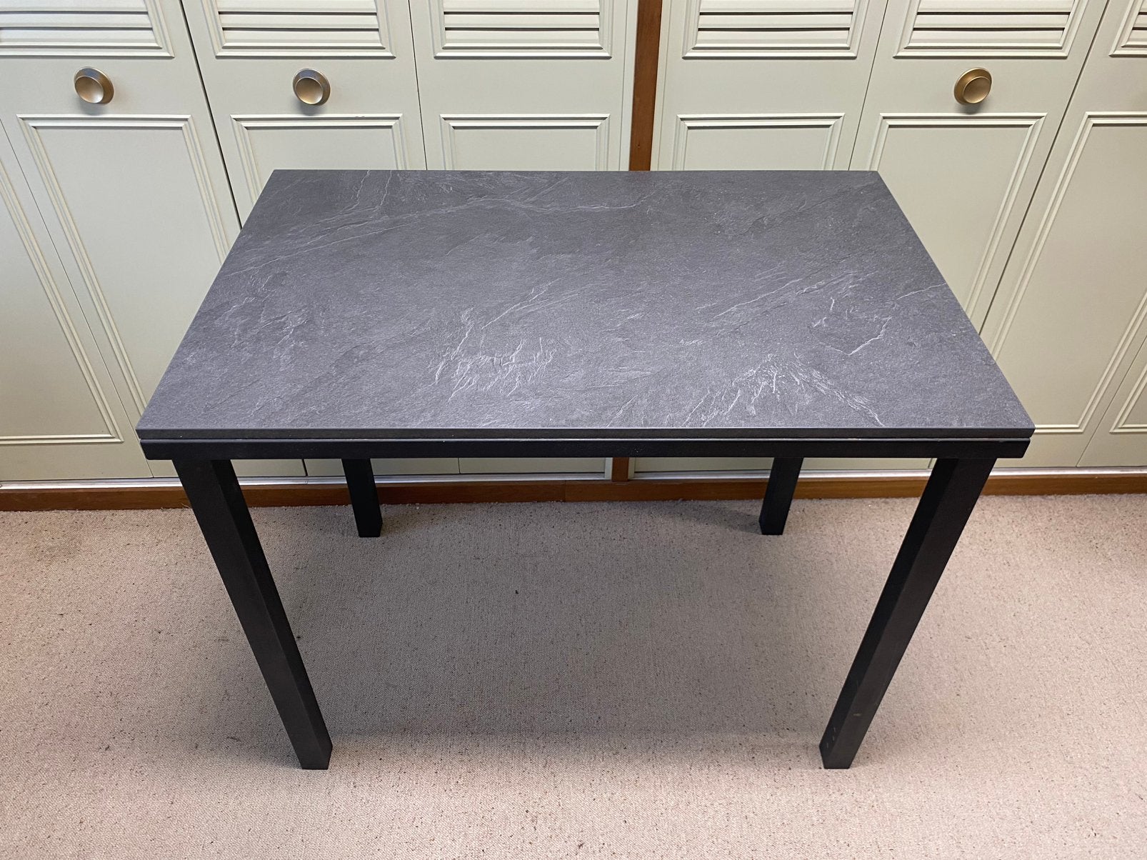 Hoge eettafel 4/6 personen met bijpassende stoelen, Ophalen, Gebruikt