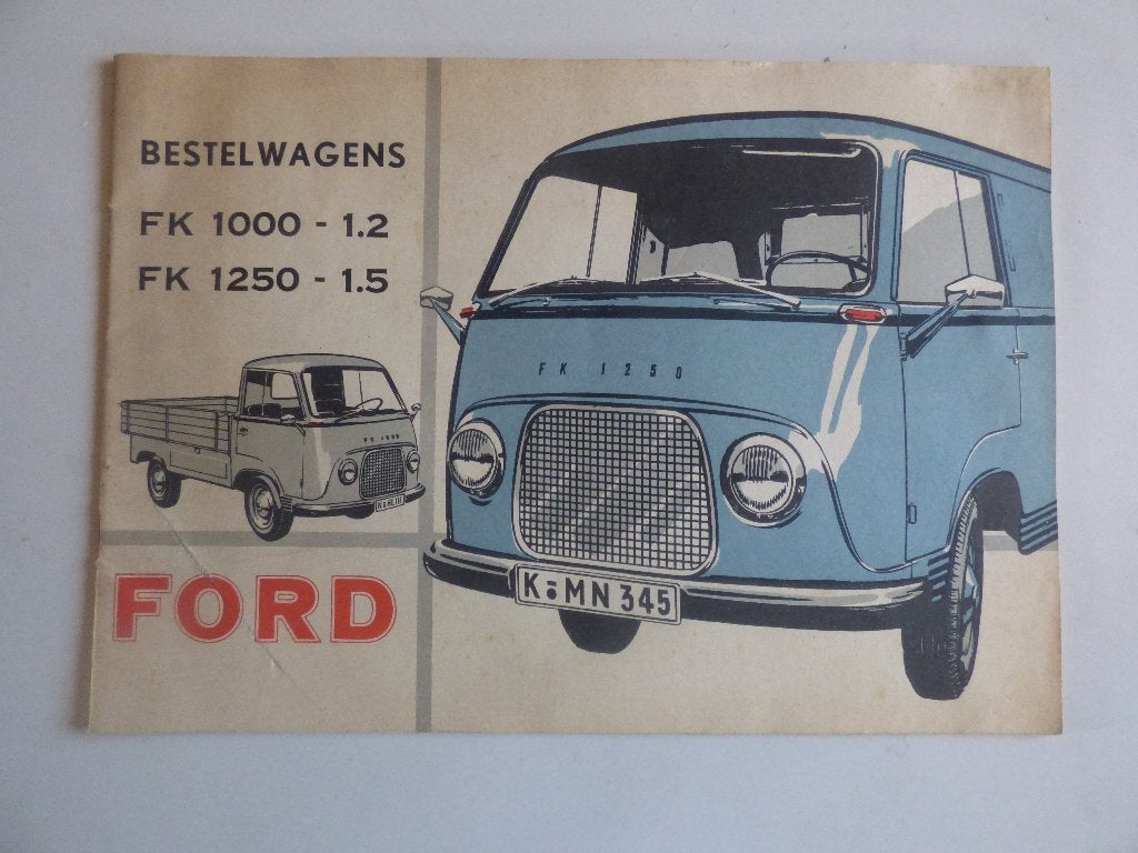 FORD BESTELWAGENS FK 1000-1.2 / FK 1250-1.5 FOLDER, Ophalen of Verzenden, Gelezen, Ford