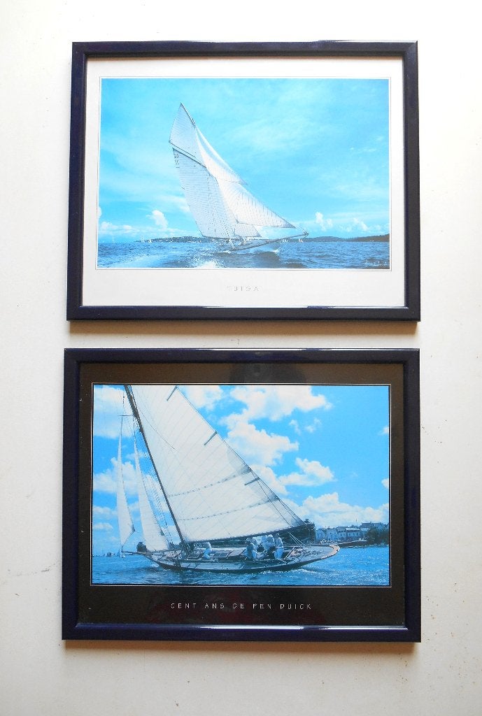 2 Kaders van iconische zeiljachten: Tuiga & Pen Duick, Watersport en Boten, Verzenden, Zo goed als nieuw, Aluminium, Overige typen