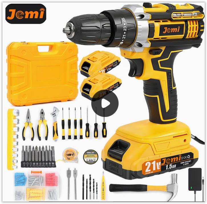 Professionele 3-in-1 Set Jemi Tool 3-in-1Accuboormachine Se, Verzenden, Nieuw