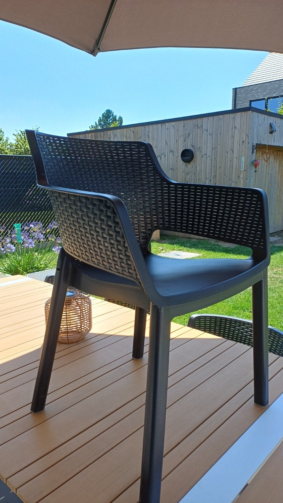 4 stevige stapelbare tuinstoelen, Enlèvement, Empilable