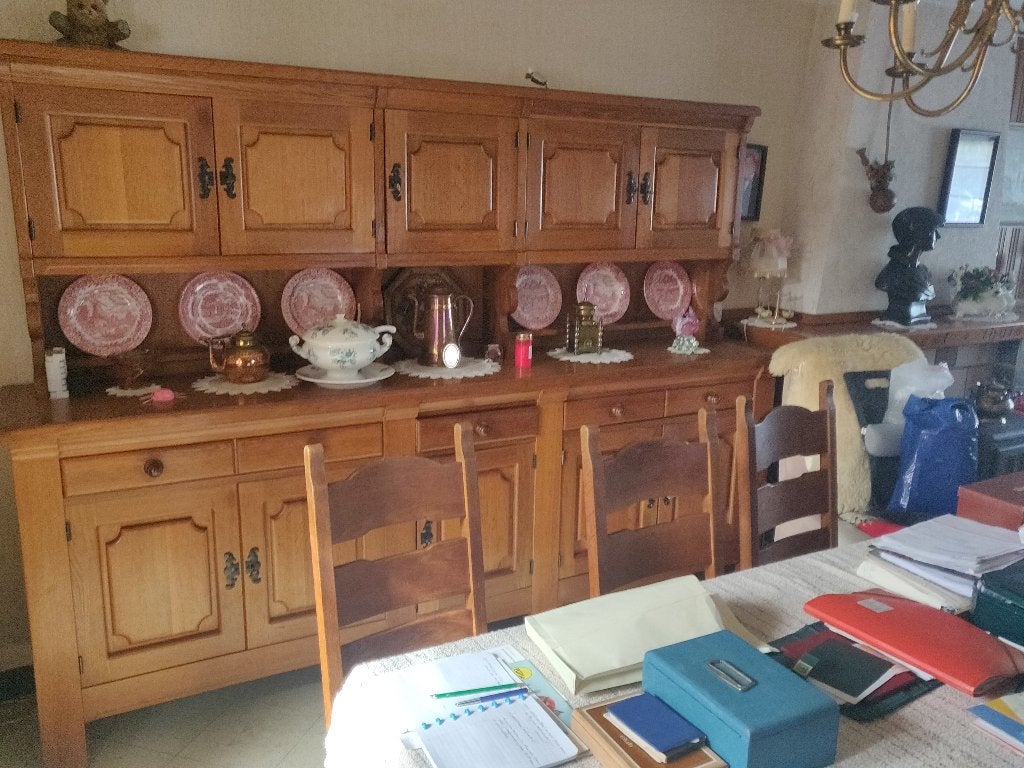 Massieve licht eiken kast 2-delig, Huis en Inrichting, Ophalen, 250 tot 300 cm, Gebruikt, 100 tot 150 cm