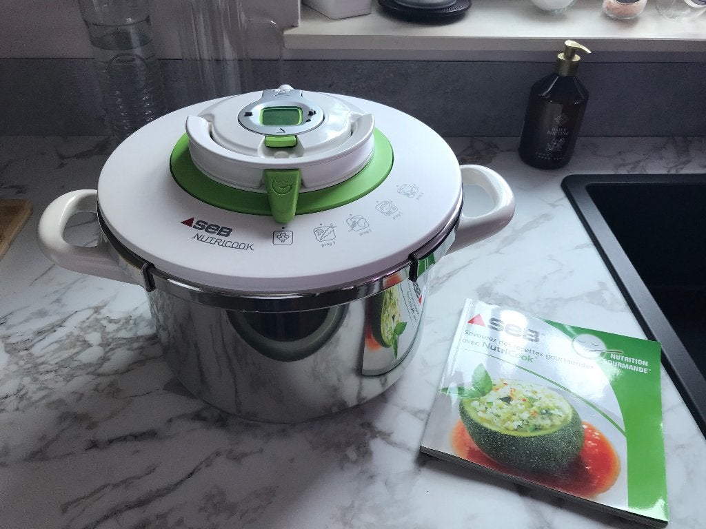 SEB Nutricook 8L roestvrijstalen inductie snelkookpan, Elektronische apparatuur, Ophalen of Verzenden, Timer, Zo goed als nieuw