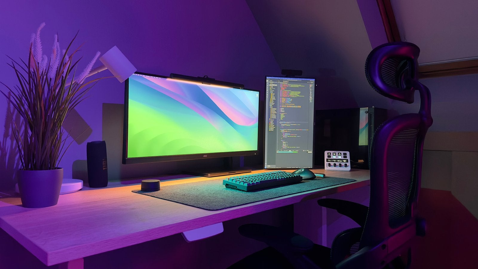 AOC 34” Ultrawide WQHD + AOC 24” Full HD monitor – USB-C, Computers en Software, Ophalen, HD, IPS, Zo goed als nieuw