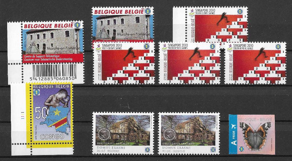 Belgische postzegels - 10 x World, Postzegels en Munten, Postzegels | Europa | België, Verzenden, Postfris